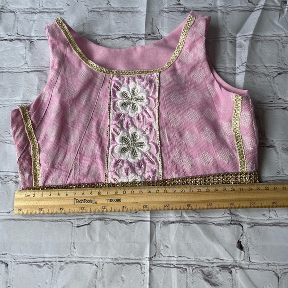 Girls Summer Rose Lehenga Choli with Dupatta 5/6 - Picture 5 of 11